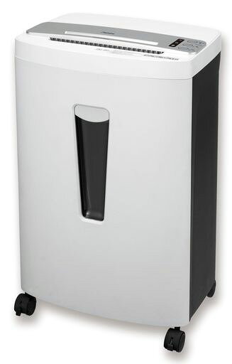 シュレッダー マイクロカット S89MDM A4 最大12枚 電動 段ボール カード ホッチキス ホワイト 33L キャスター 業務用 アスミックス
