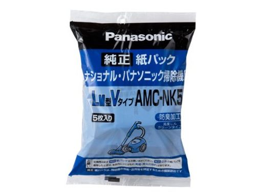 入り数:5枚 脱臭・防臭:防臭加工 適応機種:AMC-ZC5、AMC-NC5、AMC-S5、AMC-HC10、AMC-U2 今までAMC-P1、DP1、NP2、DP2をお使いの方は、本商品またはAMC-K5ご使用ください。 L型・M型どちらの紙パック式掃除機にもご使用できます。