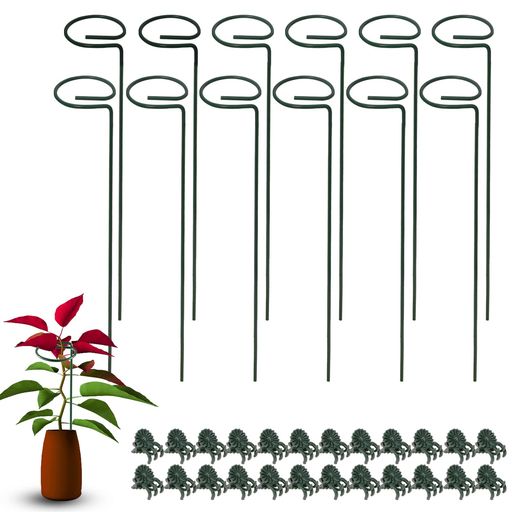 SZMDLX花ささえ植物支柱12個セット園芸支柱つる性植物誘引観葉植物サポートフラワー花支えガーデニング..