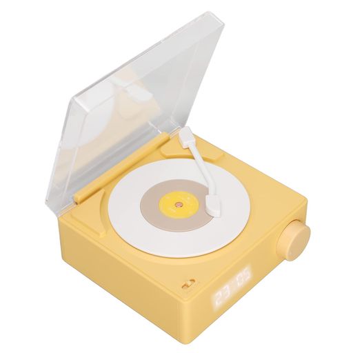 レシーバー内蔵のビニールレコードプレーヤー、X11360度ステレオHiFiサウンドポータブルレトロレコードプレーヤー、3つの再生モード、携帯電話接続。(黄色)