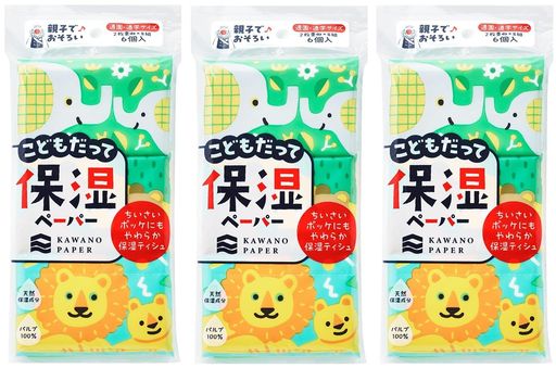 保湿性能: 子供の肌に優しい保湿ペーパー セット内容: 6パック入りが3セットで合計18パックのポケットティッシュ 携帯性: ポケットティッシュサイズでいつでもどこでも使える 素材: 紙材で環境に負担が少ない 重量: 162グラムで持ち運びが容易 使いやすさ: 小さなお子様も使用しやすいミニタイプの保湿ペーパー