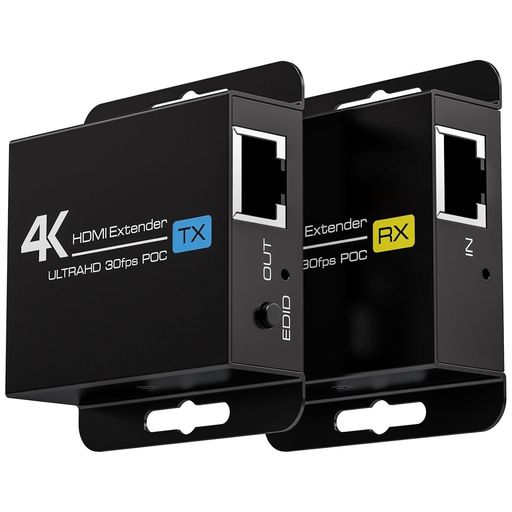 4K HDMI エクステンダー EX706: HDMI信号を最大40Mまで伸ばす能力を備えており、従来のLANケーブルの制限を超え、デバイス配置の柔軟性が向上します。家庭用エンターテイメントセットアップ、会議室、または教室など、広い距離でも途切れることなく接続を楽しむことができます。 EDIDコピー機能付きのHDMI 有線LAN エクステンダー:拡張表示識別データ(EDID)コピー機能を搭載し、接続されたモニターやプロジェクターのディスプレイ能力をスマートに複製させる可能です。EDIDコピー機能によることで、互換性の問題がなくなり、セットアッププロセスが簡素化され、最適なパフォーマンスが得る可能です。 4Kまでの解像度に対応: 細かなディテールや色彩の豊かさを捉え、美しい映像を鮮明にTV/モニターに映り出します。グラフィックデザイン、映像編集、ゲームプレイ、日常のエンターテイメントなどの用途に最適です。