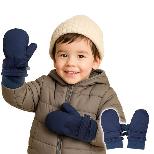 【リブ仕様で雪が入りにくく暖かい】 手首部分がしっかりフィットするリブタイプ設計。雪や冷気の侵入を防ぎ、長時間外で遊んでも手が冷えにくい防寒手袋です。伸縮性があり着脱しやすく、通園や通学、雪遊び、スキー、スノーボードなど冬のアクティブシーンにぴったり。保温性と快適性を両立したキッズ用ミトンタイプ 【撥水素材で濡れにくい設計】 表面は雪や水をしっかり弾く撥水加工生地を採用。雪遊びや通学中の雨・みぞれにも強く、手が濡れて冷たくなるのを防ぎます。雪だるま作りやそり遊びにも使える防水性の高いミトン手袋。汚れも付きにくくお手入れ簡単で、冬の毎日使いに最適です 【ふんわり裏起毛で指先まであたたか】 内側には柔らかなボア素材を採用し、手を入れた瞬間からあたたかさを感じる仕様。寒さの厳しい朝の通園・通学や雪の日のお出かけでもしっかり防寒。通気性も良くムレにくいので、長時間の着用でも快適なつけ心地をキープします 【バックル付きで紛失防止】 左右の手袋を留められる便利なバックル付き。使わない時はまとめて保管でき、片方だけ失くしてしまう心配がありません。通園バッグやリュックにも付けやすく、整理整頓も簡単。