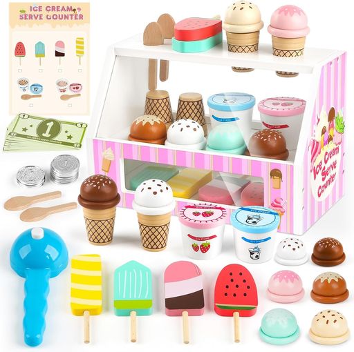 おままごとセット アイスクリーム おもちゃ モンテッソーリ 玩具 ままごとセット 知育玩具 女の子 おもちゃ アイスクリーム屋さん 3 4 5 6 7 歳 女の子 プレゼント クリスマスプレゼント
