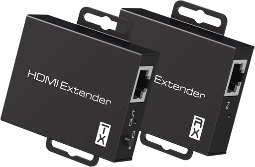 HDMI有線LANエクステンダーEX701N60M延長単電源CAT6LAN変換器Extenderコン ...