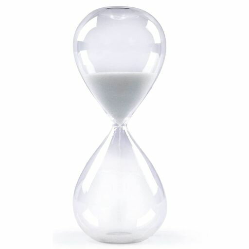 Vukayo砂時計カラフル5分10分15分30分60分子ども用砂タイマーゲームキッチン料理お風呂用インテリアタイマーホームオフィス教室用BLSL-01(5分白)