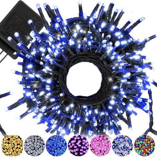 LEDイルミネーションライト 100球 10m 室内用 クリスマスツリー デコレーション AC電源対応 コンセント コントローラー付き 8モード ハロウィン パーティー バレンタインデー 新年 祝日 結婚… hitcreations-10261028 HiT Creations パッケージ画像
