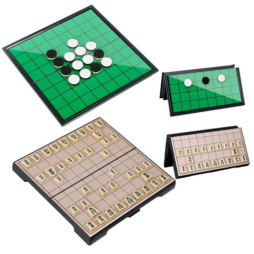 Keyquill 将棋 リバーシセット 磁石 ボードゲーム 初心者向け マグネット式 将棋盤 折りたたみ 子供向け コンパクト ギフト 6歳以上