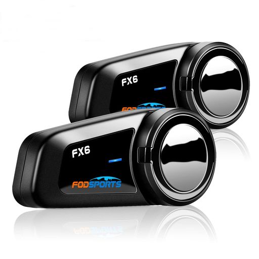 FODSPORTSバイクインカムFX66人同時通話FM付き通信自動復帰他のインカムと接続可能CVCノイズ軽減HI-FI..