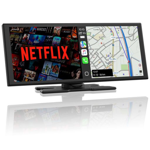 LAMTTO ディスプレイオーディオ10.25インチ Androidシステムを搭載 YouTubeやNetflixが見れる ワイヤレスCarPlay/Androidauto対応 1台多用 スマホ連携表示ナビ 駐車補助 2画面分割