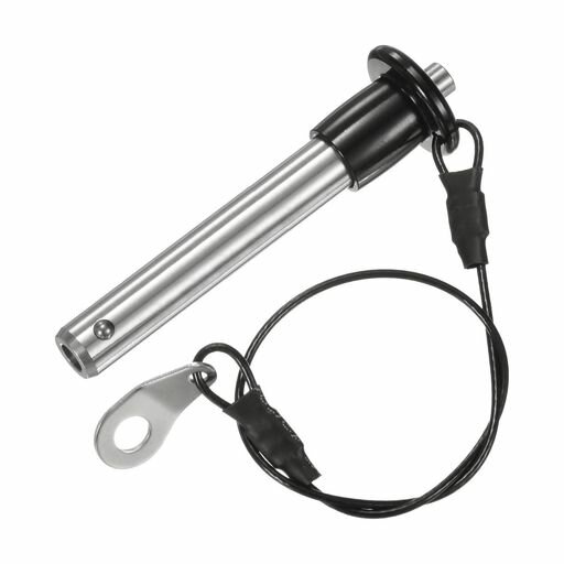 乐天商城 - MMETERXITYプッシュボタンボールロックピン25/64”[10mm]直径1-5/8[41mm]使用長リリースロックピンWラニヤードケーブルスピーカー/航空/ジム/機械用[304ステンレス鋼]