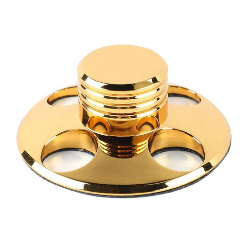 レコード重量スタビライザービニールターンテーブル金属レコードディスク交換用蓄音機ゴールド