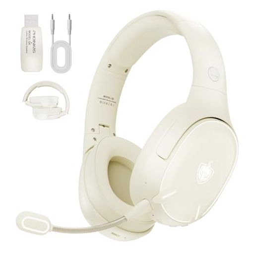 ゲーミングヘッドセット有線無線両用低遅延USB2.4GHzBluetooth5.3有線3WAY接続ゲーミングヘッドホン着..