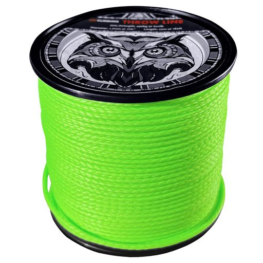 GMCLIMBING100%超高分子量ポリエチレンUHMWPE1.7mmスローライン破断強度650lbグリーン12-ストランド編..