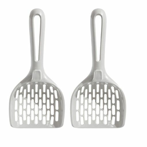 Mirhua猫砂スコップ2個セットひっかけフック付ネコトイレ細かい砂用