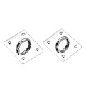 Mirhuaキーリングハンガーパーツシルバーアクセサリー部品DIYフック金具ストラップが可愛いメタル製携帯電話チェーン2個セット(スクエア形2個)