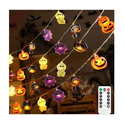 👻【パッケージ内容】暖白色3m20灯(リモコン付き+USB給電)。【点灯モード】常時点灯モード、点滅モード。 🎃【安全で省エネ】LED電球を採用し、低消費電力で環境にやさしく、省エネ効果抜群。お子様やペットのいるご家庭でも安心してお使いいただけます。 👻【簡単操作】リモコン付属で、簡単な操作で点灯モードを切り替え可能。USB給電設計により、別途アダプターは不要で、使い勝手が抜群です。 🎃【多彩な用途】8種類の点灯モードを自在に切り替え、怖い雰囲気や温かみのある雰囲気をワンタッチで演出。ハロウィンの飾り付けにぴったりです。庭や玄関、ダイニングなど、あらゆる場所で理想的なデコレーション効果を発揮し、様々なイベントやお祝い事にご使用いただけます。 🦇【防水について】屋外でのご使用の際は、コントローラーとケーブルの末端をビニール袋などで包み、水から守ってください(雨に濡れることはもとより、朝の露でもコントローラー内部に水が入るとショートする恐れがあります)。LED電球とケーブルは防水加工が施されていますが、水中でのご使用はお避けください。
