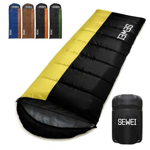 【商品仕様】使用時:(約)210x75cm/展開時:(約)210x150cm/収納時:約35x22cm/重量:約1kg。適応温度:10〜25°C(※体感差あり)。気温に応じてブランケットとの併用もおすすめです。素材:表地・裏地・中綿すべてポリエステル100%。身長150〜190cmの男女に対応。収納袋はコンプレッションベルト付きで、女性でも簡単にコンパクト収納が可能。持ち運びにも便利です。用途や季節に合わせ、春夏用(約1kg)、春秋用(約1.4kg)、冬用(約1.8kg)からお選びいただけます。 【耐水性・優れた素材】表地には防水性・耐引裂性に優れた高密度230Tポリエステル生地を採用。撥水性が高く、濡れてもすぐに乾く速乾仕様です。裏地には肌触りの良いポリエステル極細繊維を使用し、やわらかく快適な寝心地を実現しました。中綿には保温性に優れた中空繊維をたっぷりと使用しており、軽量でありながらふんわりとしたボリューム感を保ち、長時間あたたかさをキープします。通気性・吸湿性・保湿性にも優れており、アウトドアでも快適で心地よい眠りをサポートします。