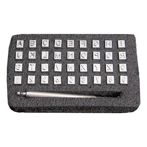 サムコス 打刻印 アルファベット 工具 刻印セット 1セット ポンチ アルファベット キット レザークラフト用 手作り DIY 革製品 数字 英字 36点セット 6.5mm