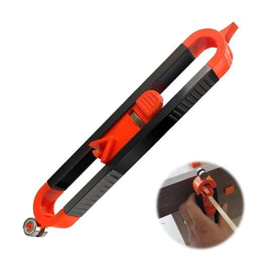 PAVIKE輪郭ゲージスクライビング定規型取りゲージゲージコンターゲージ木工測定ゲージ不規則な形状ツール調整可能精密建設用DIY木工用ロック付き木工メジャー定規床/カーペット/タイル…