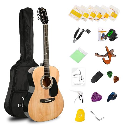 連続16分音符【経験者と初心者におすすめのギター】:初心者向けギターツール大集合!さまざまなハイエンドな職人技を組み合わせ、クリアで完全でコクのあるギターを作り、数え切れないほどのギターサウンド調整テストを受けた。演奏者は直感的に音を感じて音楽を披露することができる。人間工学をベースに設計されたフルサイズボディは豊かな音色を奏でることができます。どうぞご自由にお遊びください。 連続16分音符【最高の弦高のギター】:アコースティックギターは人々の心に簡単に入り込み、共感することができます。弦の高さは特別に設計されており、弦と指板の間の距離は慎重に計算されている。指は指板に弦を押しやすく、初心者は最初の練習段階を乗り越えやすい。経験のある人は簡単に自分のトーンを弾き出すことができ、人の心に染み込む繊細な音色から迫力のある力強い音色まで。さまざまな音色をあなたが表現します。自由に弾け! 連続16分音符【安定した音調のギター】閉じたつまみで、音の調整を簡単にします。ギター弦は安定していて、初心者は頻繁にギターを調整する必要がなく、演奏されるギター音楽は魅力的です。