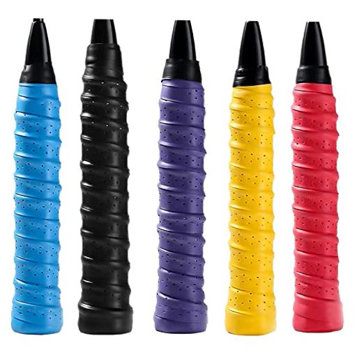 【パッケージ】グリップバンド5本入り、5色。長さ約110cm、幅約2.5cm、厚さ約0.7mm。 【材質】テニスグリップベルトは素材PUで、優れた耐摩耗性、ソフトで快適、握力が弱い人でもしっかりと握れます。 【滑り止め】グリップの表面は凹凸型で、衝撃を軽減します。汗を効果的に吸収できる小さな穴がたくさんあるグリップテープ、滑り止めとしても機能します。 【使いやすい】テニスグリップは粘りが良いです、フィルムを剥がして、ラケットのグリップに巻くだけ。 【多用途】テニス、バドミントン、スカッシュ、卓球、野球、ソフトボールに適しています。自動車の電動ハンドルバー、自転車のハンドルバー、釣り竿、バイクのハンドルバーなどにも適用されます。