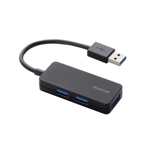 樂天商城 - エレコム(ELECOM)USB3.0ハブ3ポートバスパワーブラックU3H-K315BBK