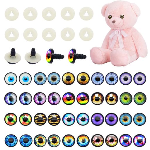 16mm20組セーフティアイベアドールアイぬいぐるみ修理製作ワッシャークラフトラウンド瞳フクロウユニコーンあみぐるみかぎ針編みおもちゃ