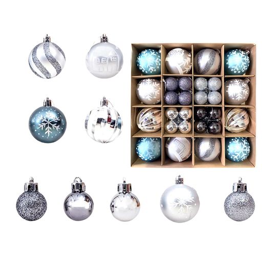 🎄【出荷内容】🎄:オシャレ贅沢感クリスマスペンダント飾り34個セットです(6cm*12pcsクリスマスボール、3.5cm*32クリスマスボール)。私たちの6cmメッキボールと3cmのボールは完璧に結合し、異なるサイズの組み合わせによりクリスマスツリーに階層感と視覚的なインパクトを与えることができます。驚くべき装飾効果を作り出し、このクリスマスシーズンに異なる贅沢な雰囲気を体験させます。 🎄【材質】🎄:素材を採用プラスチック。環境に優しい無毒配慮したマテリアル、1つ買うとN年使える、使ってみて安全安心。ストラップに付きて、クリスマスツリーにかけることが簡単に。この製品は軽くて耐久性があり、破損しにくく、耐久性があり、耐老化、長期間使用できます。キラキラクリスマスボールやイルミネーションを組み合わせれば、きらきら輝く雰囲気をかもし出し易いです。(イルミネーションは付きていません。) 🎄【多種のプロセス精製】🎄:各彩色クリスマスボールは電気めっき、転写、シルクスクリーン印刷及び手描きなどの多重プロセスを採用し、品質と美しさを確保し、クリスマスツリーを飾る理想的な選択である。