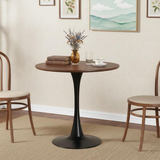 餐桌 - ダイニングテーブル カフェテーブル 直径70x高さ73cm 丸テーブル チューリップテーブル 食卓 円形 組み立て簡単 北欧 一人暮らし