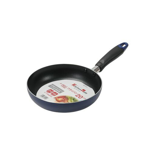 野菜炒め、肉や魚を炒める 製品サイズ:(約)全長35.5x幅20x高さ6.5cm、鍋の深さ:(約)4cm 製品重量:(約)0.4kg 表面加工:内面/ふっ素樹脂塗膜加工、外面/焼付け塗装、素材・材質:本体/アルミニウム合金、はり底/ステンレス鋼(クロム16%)、取っ手/フェノール樹脂(耐熱温度150度)、寸法:20cm 生産国:中国
