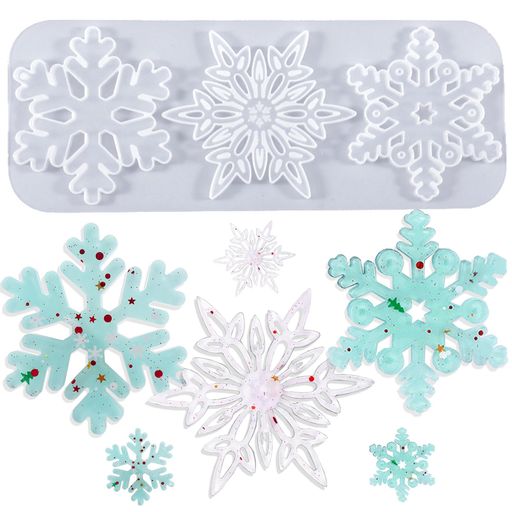 【製品仕様】:●「セット内容」雪の結晶シリコンモールド*1●「サイズ」画像をご参照ください●「耐熱温度」:約-40~230°C●「素材」:シリコン 【使いやすいシリコンモールド】:モールドは柔らかくて、初心者の方でも簡単に取り外せます。また、丈夫なので型崩れもしにくく使いやすいシリコンモールドです。お手入れが簡単で繰り返し使用可能です。UVレジン、エポキシ樹脂、樹脂粘土などにご利用いただけるシリコンモールドです。半透明タイプで、仕上がりを確認しながら作業できます。 【広い適用】:このレジンシリコンモールドは雪の結晶の形です。自分の好みにあわせて色を変えたり、お好きなラメやパーツ、デコ素材を組み合わせたりすることができます。個性的なクリスマスデコレーションに欠かせないレジンモールドです。 【注意事項】:(1)画像に含まれるサンプル品は付属しておりません。シリコンモールドのみの販売となります。(2)シリコンモールドはソフトな素材で、輸送中に多少変形する場合がありますが、数回で元に戻すことができるので、ご了承ください。