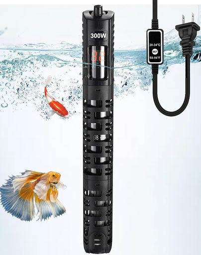 ShiawaseforU水槽ヒーターオートヒーターサーモスタット温度調整安全カバー付き淡水魚海水魚熱帯魚亀20-34°C(200-300L/約120cm水槽適用)300W