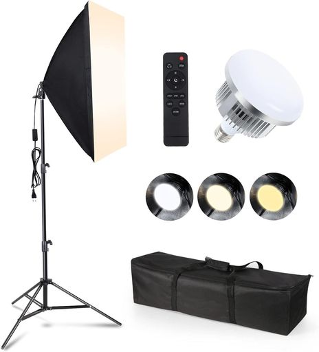 八角 - ソフトボックス【2025新登場LED撮影用ライト】写真撮影ソフトボックス50x70cm照明キット遠隔操作3色ライトモード2800K-6000K撮影用照明写真照明用セット三脚付き調整可能スタンド収納バッグ…