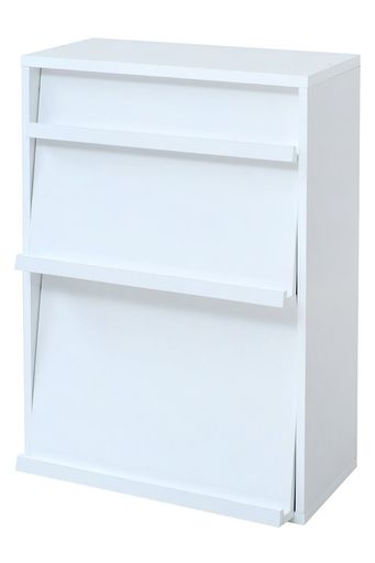 JKプラン 6BOXシリーズ フラップ 2枚扉 ホワイト FR-045-WH