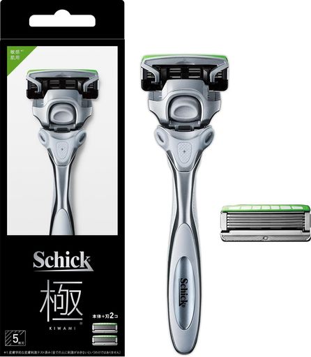 Schick(シック) 極 KIWAMI 敏感肌用 5枚刃 ホルダー(刃付き+替刃1コ入) 髭剃り カ...