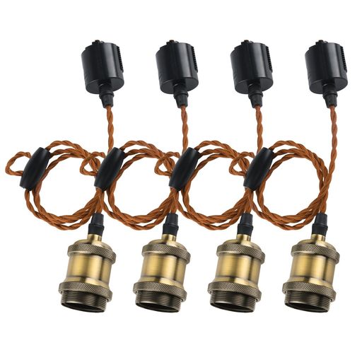 ANWIO ペンダントライト 電球ソケット E26口金 100cm調節可能 ペンダントソケット ダクトレール用ソケット ライティングレール器具 ダクトレール照明器具 北欧 インテリア 廊下 寝室 天井照…