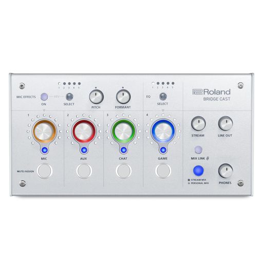 ローランドRolandBRIDGECAST/ゲーミングDACアンプ/オーディオインターフェース/配信/ゲーミングミキサー/オーディオミキサー/Mac/Windows/ブリッジキャスト/アイスホワイト/IceWhite