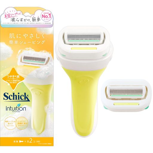 Schick(シック) イントゥイション つや肌 ホルダー(本体+刃2コ)女性用 カミソリ