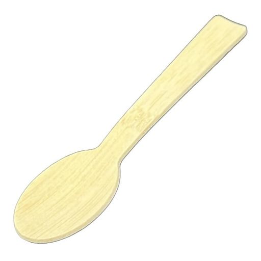 山下工芸 竹製 丸スプーン 9cm 100本袋 使い捨て 試食用 デザート エコ 業務用