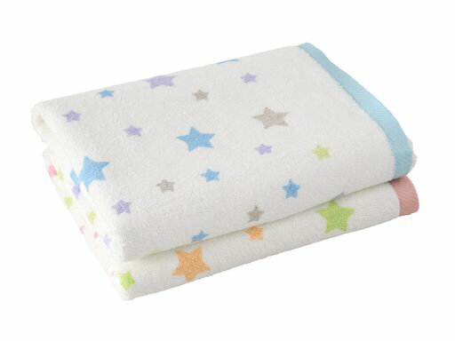 毛巾 - Kosugizen泉州タオルバスタオル泉州産トゥインクルスター2色各1枚入64x120cmかわいいプリント柄薄手タイプ2枚セットTK-7012-2