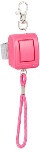 かわいいランドセル型ブザー ランドセル対応ベルト付き 大音量85db 抜けるピンプラグ。ピンを抜いて遠くに投げれば簡単に音を消すことができない仕様です。(抜けないピンプラグタイプは押さえてしまえば音が消えるので防犯性能は抜けるピンプラグタイプの方が優れています) 優良防犯ブザー取得