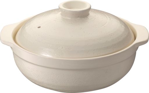 サイズ(約):20.5x18x11cm、容量0.8L 本体重量(約):0.93kg 素材・材質: 本体/耐熱陶器、蓋/陶器 生産国:中国 対応熱源:ガス火、電子レンジ使用可