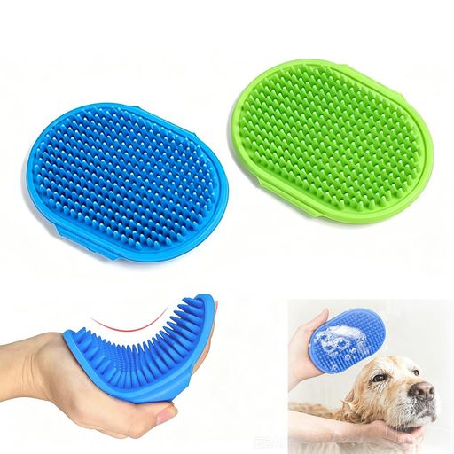 XIANFQNKJ 犬 シャンプーブラシ ペットブラシ TPR 犬用ブラシ 猫 お風呂ブラシ 泡...