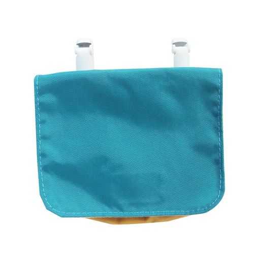 撥水ナイロン移動ポケット男の子女の子クリップ子どもポシェットティッシュ入れ無地(グリーンイエロー)