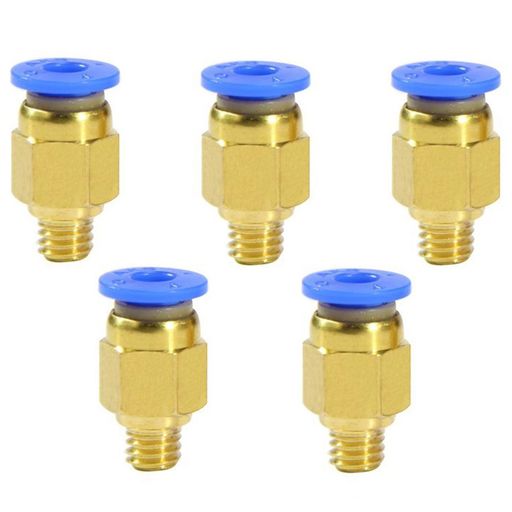  3Dプリンター PC4-M6 ストレート 空気圧コネクタ チューブ ワンタッチ継手 1.75mmフィラメント用 PTFE ジョイント直径4mm 接続 RepRap 5個セット