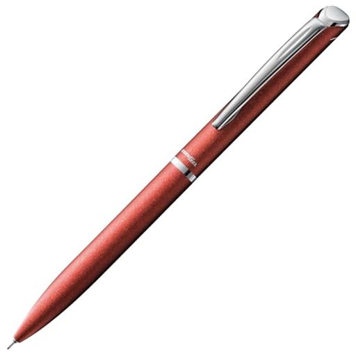 【軸色】レッド軸 【機構】回転繰り出し式 【材質】軸:真鍮/頭冠:ABS・ニッケルクロムメッキ/クリップ:鉄・ニッケルクロムメッキ 【特徴】5つのボール径対応(品番LRN3・LRN4・LRN5・LR7・LR10) 思考を止めることのない、なめらかな書き心地。