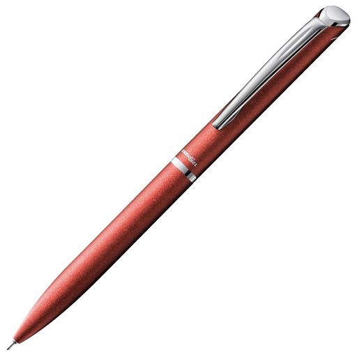 【軸色】レッド軸 【機構】回転繰り出し式 【材質】軸:真鍮/頭冠:ABS・ニッケルクロムメッキ/クリップ:鉄・ニッケルクロムメッキ 【特徴】5つのボール径対応(品番LRN3・LRN4・LRN5・LR7・LR10) 思考を止めることのない、なめらかな書き心地。