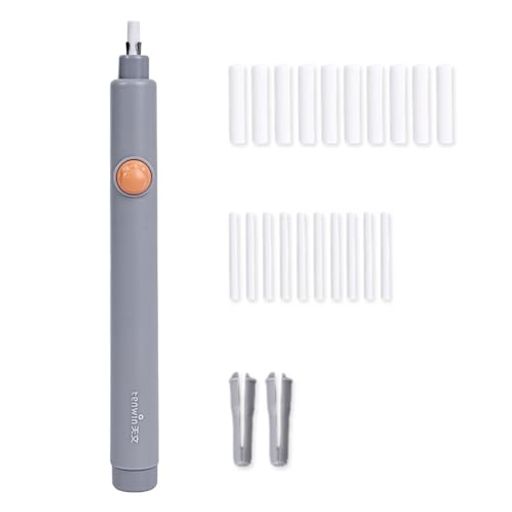 SIUKE電動消しゴム、電動消しゴム充電式鉛筆消しゴム20個の消しゴムリフィル付きワンボタンコントロー..