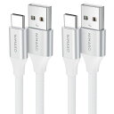 NIMASOUSBTypeCケーブル【1m/2本セット】【QC3.0対応3A急速充電】タイプc充電ケーブルiPhone16/15シリーズ、iPadPro、Sony、Galaxy、Huaweiその他Android等USB-C(2)